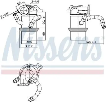 989422 Радiатор рециркуляцiї ВГ First Fit NISSENS подбор по vin на Brocar