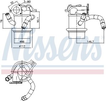 989421 Радiатор рециркуляцiї ВГ First Fit NISSENS підбір по vin на Brocar