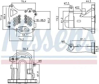 989313 Радіатор відпрацьованих газів NISSENS підбір по vin на Brocar