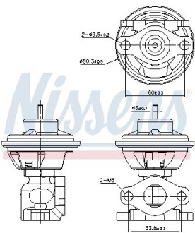 98479 Клапан рециркуляції ВГ First Fit NISSENS підбір по vin на Brocar