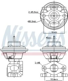 98479 Клапан рециркуляції ВГ First Fit NISSENS подбор по vin на Brocar