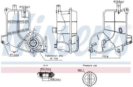 996368 Бачок компенсаційний First Fit NISSENS підбір по vin на Brocar