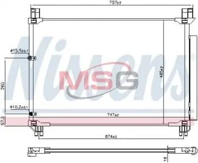 941218 Радіатор кондиціонера NISSENS підбір по vin на Brocar