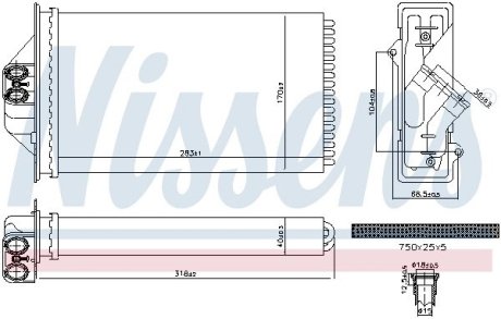 707293 Радіатор NISSENS підбір по vin на Brocar