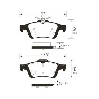 GK0659 Колодки гальм Ford Focus Mazda 3,5 Opel Vectra C, Renault Laguna задн. OLD CKMZ-13 (вир-во CTR) CTR подбор по vin на Brocar