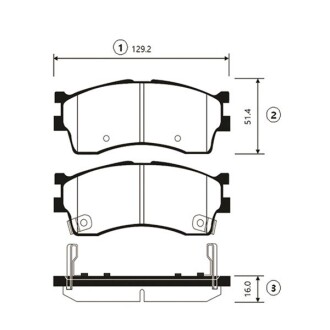 GK0515 Колодки гальм KIA Carens, Clarus, Rio SF R 14" передн. OLD CKKK-9 (вир-во CTR) CTR подбор по vin на Brocar