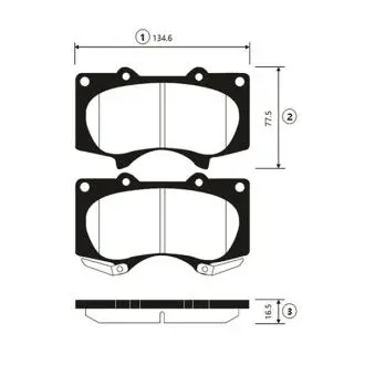 GK1050 Колодки гальм Toyota Land Cruiser (J12) передн. OLD CKT-36 (вир-во CTR) CTR подбор по vin на Brocar