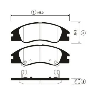 GK0538 Колодки гальм KIA Cerato передн. OLD CKKK-32 (вир-во CTR) CTR подбор по vin на Brocar