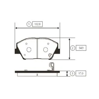 GK0551 Колодки гальм KIA K5 OLD CKKK-45 (вир-во CTR) CTR підбір по vin на Brocar