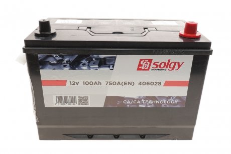 406028 Стартерна батарея (акумулятор) SOLGY 406028 SOLGY подбор по vin на Brocar