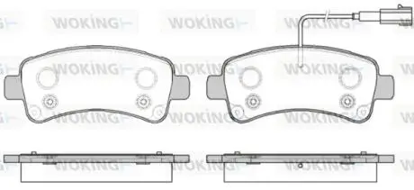P1488302 Колодки тормозные дисковые PSA Boxer Jumper Ducato 06> 11> 15> / задн (P14883.02 WOKING подбор по vin на Brocar