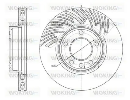 D677310 Диск тормозной Porsche Cayenne I / VW Touareg I II / перед прав (D6773.10) WOKIN WOKING подбор по vin на Brocar