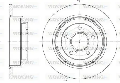 D639800 Диск гальмівний задній (кратно 2) (вир-во Remsa) Subaru Forester 02>08 Impreza 00>08 (D6398.00) WOKING WOKING підбір по vin на Brocar