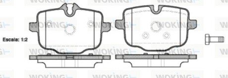 P1533300 Колодки тормозные дисковые BMW 5F10 5G30 7G11 / задн (P15333.00) WOKING WOKING подбор по vin на Brocar