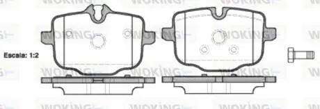 P1533300 Колодки гальмівні диск. задн. (вир-во Remsa) BMW 5F10 5G30 7G11 (P15333.00) WOKING WOKING підбір по vin на Brocar