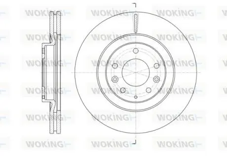 D6163810 Диск тормозной Mazda CX-7 I CX-9 I / перед (D61638.10) WOKING WOKING подбор по vin на Brocar