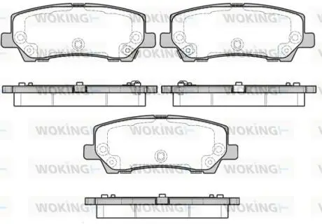 P1721315 Колодки гальмівні WOKING підбір по vin на Brocar