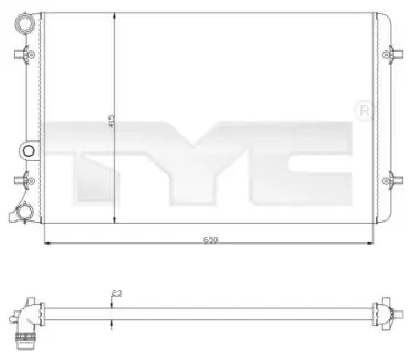 7020033 Радиатор, охлаждения дивгателя TYC підбір по vin на Brocar