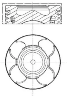 011PI00100000 Поршень MAHLE / KNECHT підбір по vin на Brocar