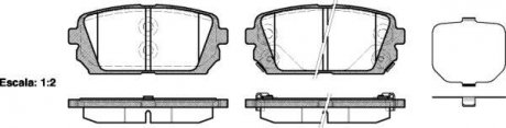P1203302 Колодки тормозные дисковые Hyundai ix35, Kia Carens III / задн (P12033.02) WOKIN WOKING подбор по vin на Brocar