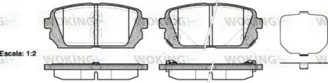 P1203302 Колодки тормозные дисковые Hyundai ix35, Kia Carens III / задн (P12033.02) WOKIN WOKING подбор по vin на Brocar