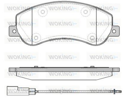 P1350311 Колодки тормозные дисковые Ford Tranzit 06>14 / перед Bosch ver. (P13503.11) WOK WOKING подбор по vin на Brocar