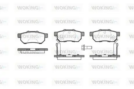 P333352 Колодки гальмівні диск. задн. (вир-во Remsa) Honda Jazz 02> 08> 15> / Civic 91>01 (P3333.52) WOKING WOKING підбір по vin на Brocar