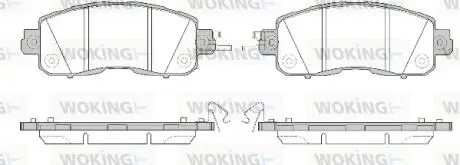 P1417304 Колодки тормозные дисковые Nissan Teana Altima 13> / Leaf 10> / перед (P14173.04 WOKING подбор по vin на Brocar