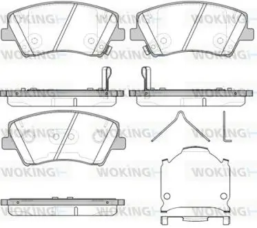 P1512304 Колодки тормозные дисковые Hyundai Elantra 16&gt; / Genesis 3,0 GDI 14&gt; / перед (P1 WOKING підбір по vin на Brocar