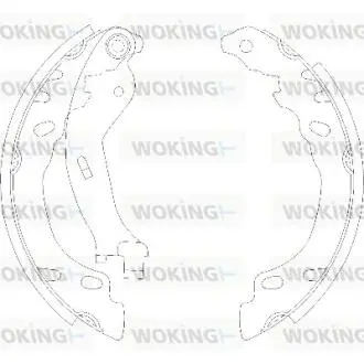 Z415800 Колодки тормозные барабанные Fiat 500 07&gt; Panda 03&gt; / задн / Bosch ver. (Z4158.0 WOKING підбір по vin на Brocar