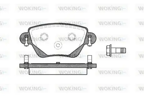 P677300 Колодки тормозные дисковые Ford Mondeo III / задн Bosch ver. (P6773.00) WOKING WOKING подбор по vin на Brocar