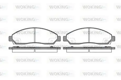 P1198314 Колодки тормозные дисковые GREAT WALL Hover 05&gt; 10&gt; / перед (P11983.14) WOKING WOKING підбір по vin на Brocar