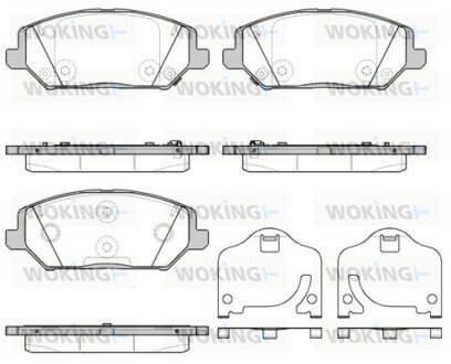 P1683302 Колодки тормозные дисковые Hyundai i30 Ceed 16> 20> / перед (P16833.02) WOKING WOKING подбор по vin на Brocar