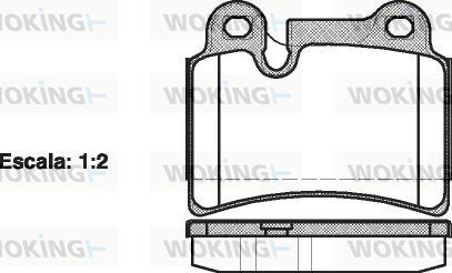 P1340300 Колодки тормозные дисковые VW Touareg I / задн Brembo ver. (P13403.00) WOKING WOKING подбор по vin на Brocar