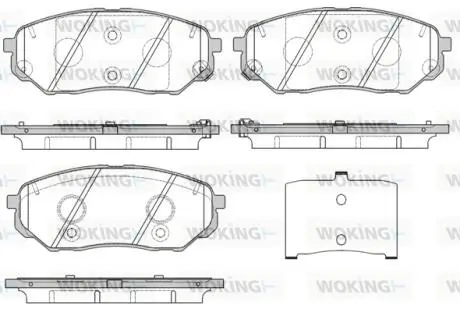 P1761302 Колодки тормозные дисковые Kia Sorento III 15> / перед (P17613.02) WOKING WOKING подбор по vin на Brocar