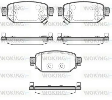 P1631302 Колодки тормозные дисковые Mazda 3 1,5d 16&gt;19 / задн (P16313.02) WOKING WOKING підбір по vin на Brocar