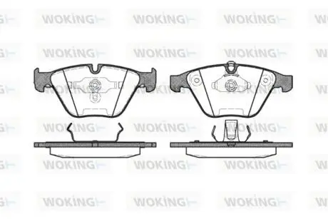 P957300 Колодки гальмівні диск. перед. (вир-во Remsa) BMW 5e60 7e65 3e90 (P9573.00) WOKING WOKING підбір по vin на Brocar
