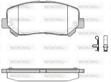 P1413322 Колодки гальмівні WOKING підбір по vin на Brocar