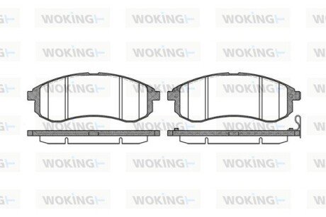 P1029301 Колодки тормозные диск. перед. WOKING подбор по vin на Brocar