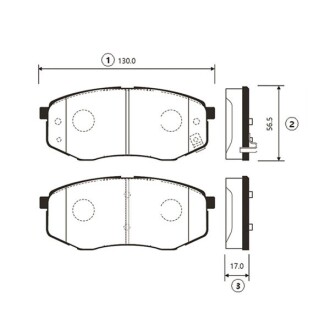 GK0495 Колодки гальм Hyundai Tucson IX20, IX35 FWD 10 - передн. OLD CKKH-41 (вир-во CTR) CTR подбор по vin на Brocar