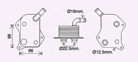 AI3414 Радіатор масляний VW PASSAT (2001) 2.0 (вир-во AVA) AVA COOLING підбір по vin на Brocar