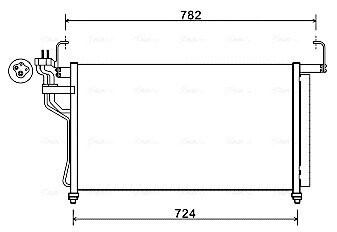 HY5315D Конденсор кондиціонера Hyundai H-1 07-15 (Ava) AVA COOLING підбір по vin на Brocar