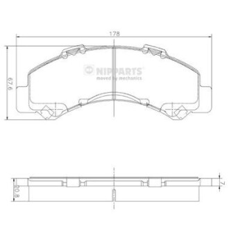 N3619003 Гальмівні колодки NIPPARTS подбор по vin на Brocar