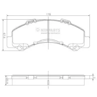 N3619003 Гальмівні колодки NIPPARTS підбір по vin на Brocar