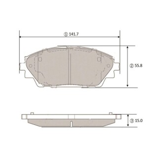 GK1446 Колодки гальм Mazda 3 13- CX-3 15- перед. OLD CKMZ-74 (вир-во CTR) CTR подбор по vin на Brocar