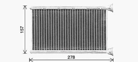 BW6615 Теплообмінник, Система опалення салону AVA COOLING підбір по vin на Brocar