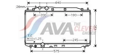 HD2191 Радіатор, Система охолодження двигуна AVA COOLING підбір по vin на Brocar