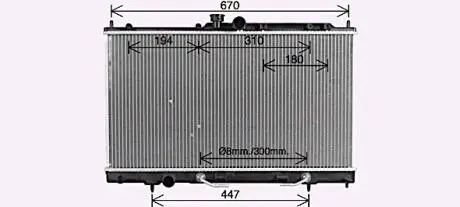 MT2214 Радіатор, Система охолодження двигуна AVA COOLING підбір по vin на Brocar
