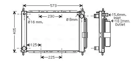 RTM405 Радиатор охлаждения двигателя Renault Clio III (06-) Modus (05-) 1,2i 1,5d MT/AT AVA COOLING подбор по vin на Brocar