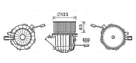 AI8394 Компресор салону AVA COOLING підбір по vin на Brocar